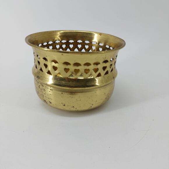 Vintage Brass Dish Vase Planter Decorative Bowls - Picture 4 of 8